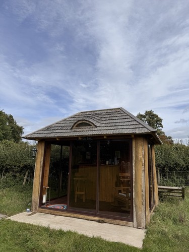 Oak summer house garden - summer,